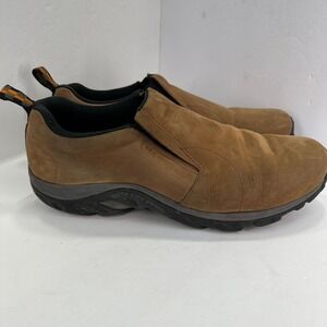 Merrell Men's 13 Brown Suede Slip On Hiking Comfort Shoes Normcore Gorpcore